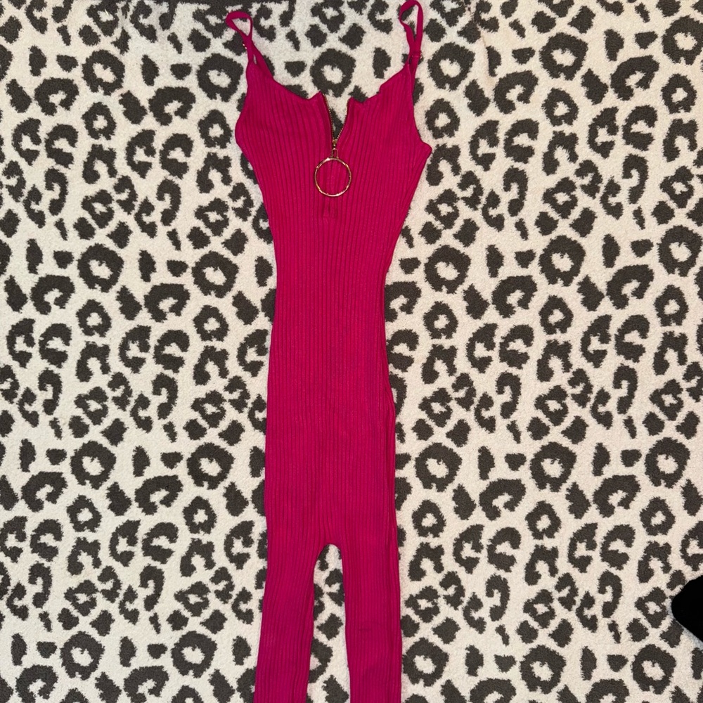 Dark pink jumpsuit